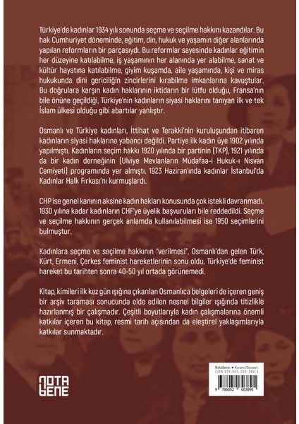 Türkiye’de Kadınların Seçim Hakkı (Hakk-I Intihâb) Mücadelesi 1908 - Osman Tiftikçi
