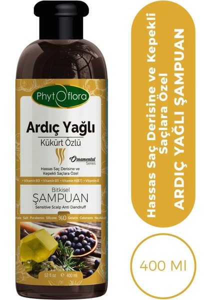 Hassas Saç Derisine ve Kepekli Saçlara Özel Ardıç Yağlı Bitkisel Şampuan 400 ml