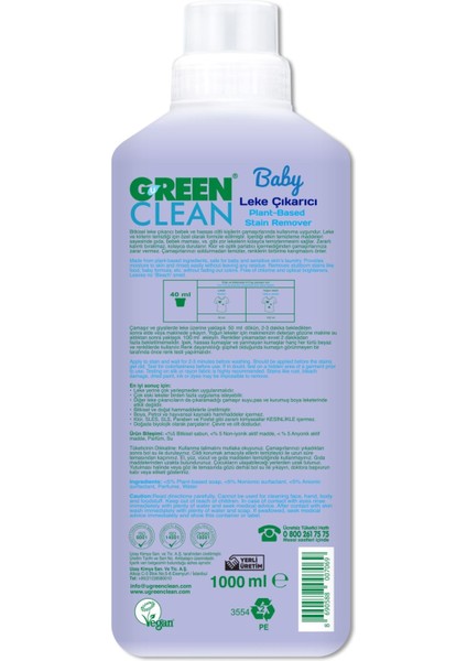 Baby Bitkisel Leke Çıkarıcı 1000ML