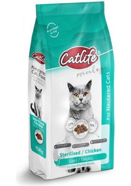 Tavuklu Sterilised Yetişkin Kedi Maması 15KG