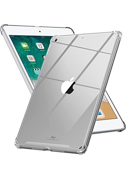 Apple iPad Air 1 2013 9.7 Inç Köşe Korumalı Şeffaf Anti Shock Slikon Kılıf  A1476 A1475 A1474 Seri