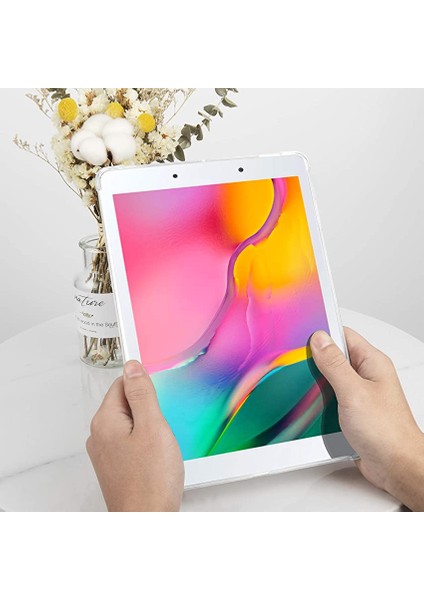 Samsung Galaxy Tab A 8.0 T290 Köşe Korumalı Şeffaf Anti Shock Slikon Kılıf