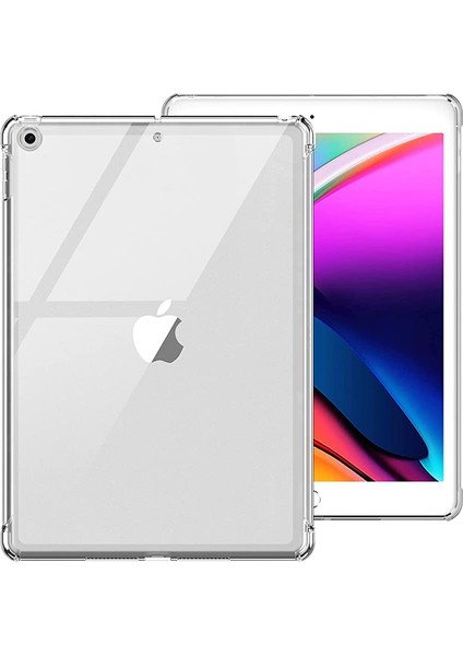 Apple iPad Pro 10.5 2017 Köşe Korumalı Şeffaf Anti Shock Slikon Kılıf  A1852 A1709 A1701 Seri