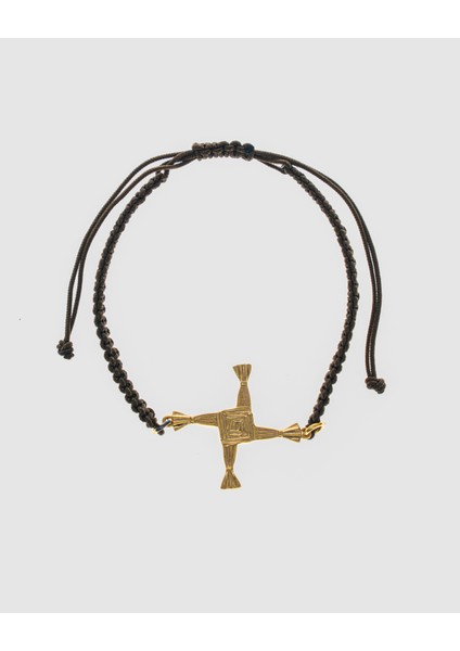 925 Ayar Gümüş 18K Altın Kaplama Brigid Knıt Bileklik | Celtic Tılsım