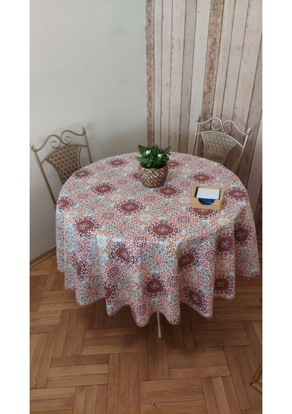 Duck (Sıvı Itici ,leke Tutmaz) Kumaş,yuvarlak Yemek Masası Örtüsü