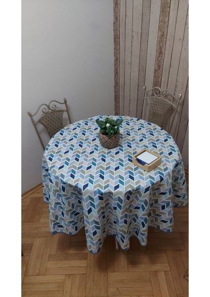 Duck (Sıvı Itici ,leke Tutmaz) Kumaş,yuvarlak Yemek Masası Örtüsü