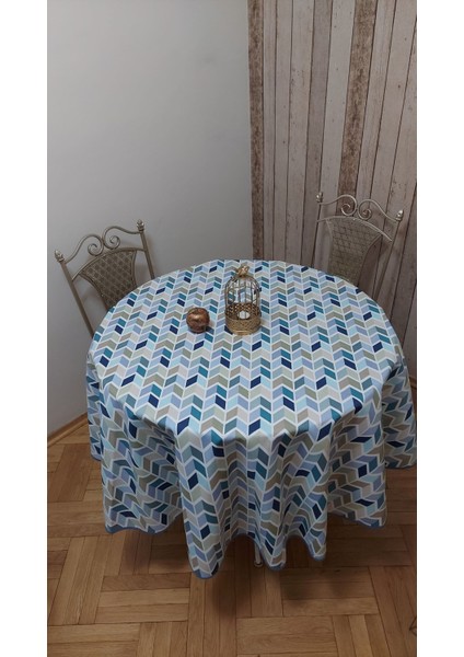 Duck (Sıvı Itici ,leke Tutmaz) Kumaş,yuvarlak Yemek Masası Örtüsü