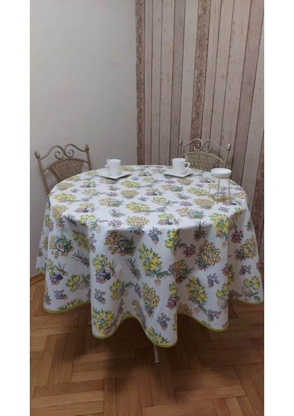 Duck (Leke Itici ,leke Tutmaz) Kumaş,yuvarlak Yemek Masası Örtüsü