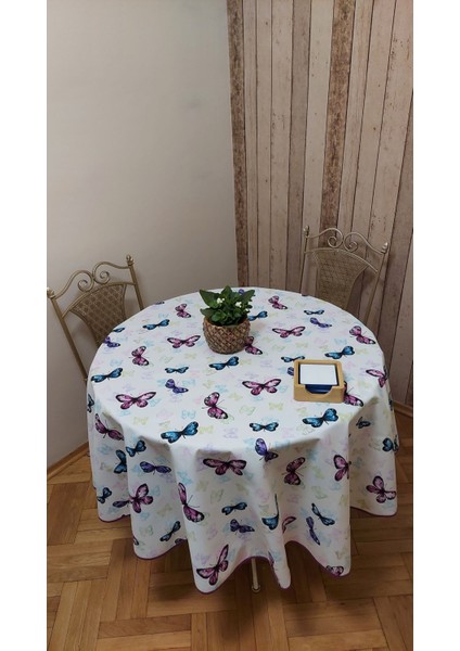 Duck (Sıvı Itici ,leke Tutmaz) Kumaş,yuvarlak, Yemek Masası Örtüsü