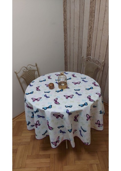 Duck (Sıvı Itici ,leke Tutmaz) Kumaş,yuvarlak, Yemek Masası Örtüsü