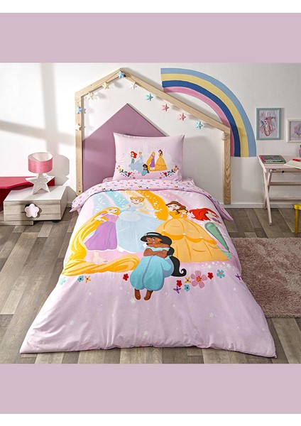 Lisanslı Nevresim Takımı Princesses Rainbow Tek Kişilik