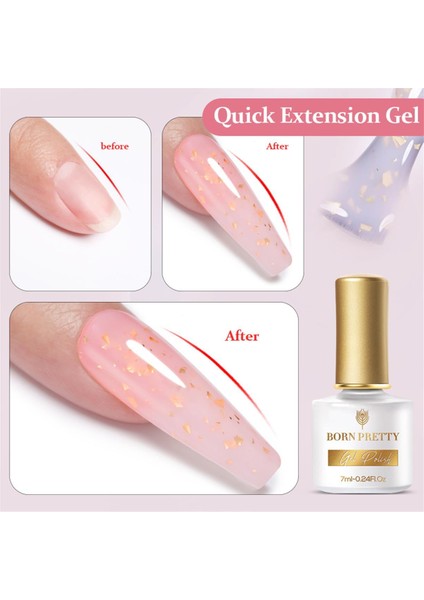 7ml Gold Flakes Glitter Quick Building Gel SGE02 (55453) fiyatları