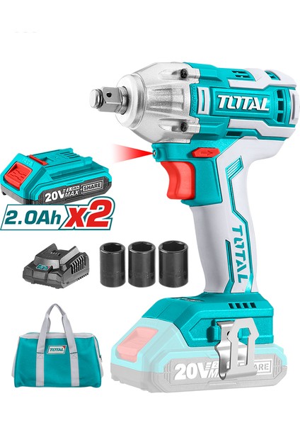 Li-Ion Akülü Somun Sıkma 20V 300 Nm Square Drive: 1/2 Fırçasız Motor TIWLI2001