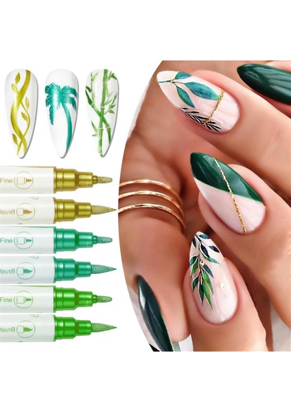 Çift Taraflı Glitter Metallic Color Nail Art Graffiti Kalem (55334-02) indirimleri