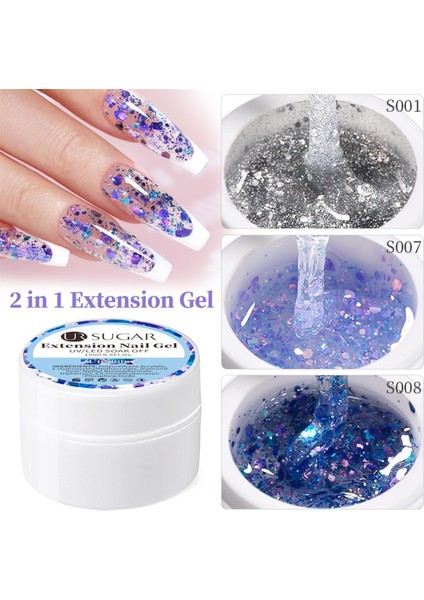 URSUGAR 15ml Glitter Nail Extension Gel URS006 (55638-6)