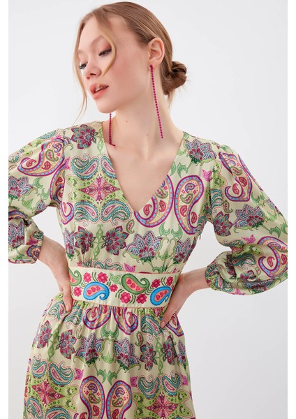 Etnik Desen Uzun Elbise fırsatları