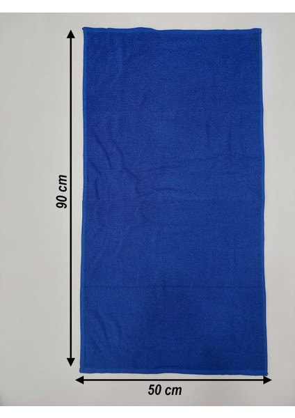 3'lü Royal Mavi Pamuklu Berber Havlusu Kuaför Havlusu - 50x90 cm - Su Çekici ve Dayanıklı