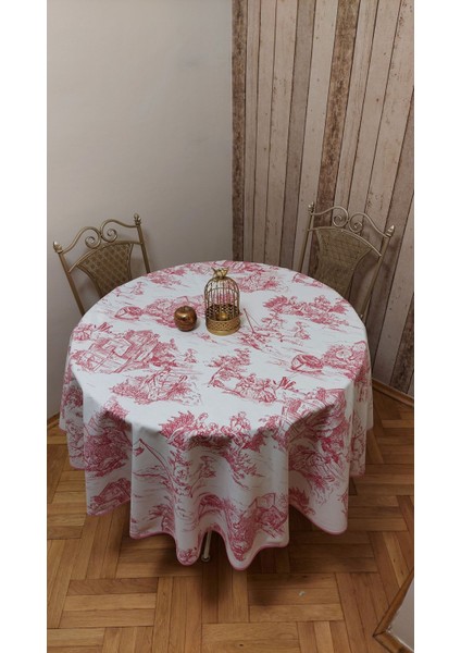 Duck (Leke Itici ,leke Tutmaz) Kumaş,yuvarlak, Yemek Masası Örtüsü