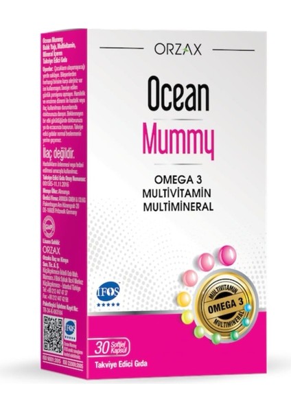 Ocean Mummy Balık Yağı Multivitamin Mineral İçeren Takviye Edici Gıda
