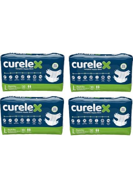 Curelex Yetişkin Hasta Bezi Large Ekonomik Büyük Boy 30'lu - Fiyatı