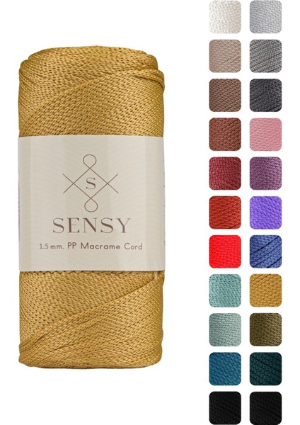 Premium 1,5 mm 100 gr Polyester Makrome Ipi 150 M Supla Ip ve Çanta Ipliği Makrame Ip