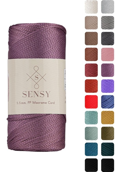 Premium 1,5 mm 100 gr Polyester Makrome Ipi 150 M Supla Ip ve Çanta Ipliği Makrame Ip