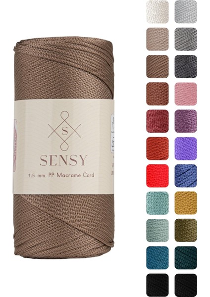 Premium 1,5 mm 100 gr Polyester Makrome Ipi 150 M Supla Ip ve Çanta Ipliği Makrame Ip