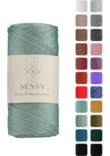 Premium 1,5 mm 100 gr Polyester Makrome Ipi 150 M Supla Ip ve Çanta Ipliği Makrame Ip