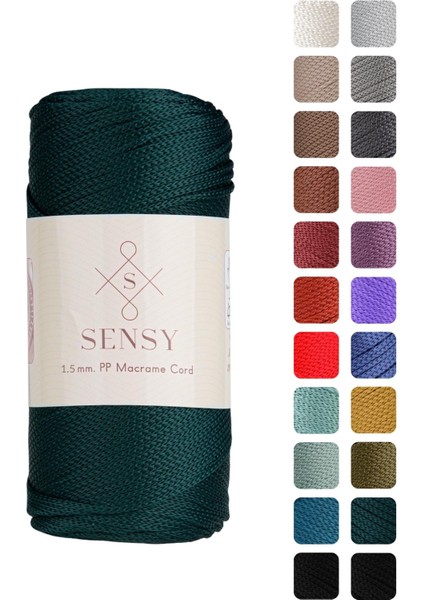 Premium 1,5 mm 100 gr Polyester Makrome Ipi 150 M Supla Ip ve Çanta Ipliği Makrame Ip