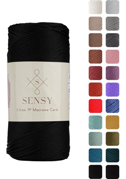 Premium 1,5 mm 100 gr Polyester Makrome Ipi 150 M Supla Ip ve Çanta Ipliği Makrame Ip