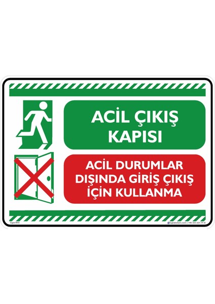 Acil Çıkış Kapısı Acil Durumlar Dışında Giriş Çıkış Için Kullanma