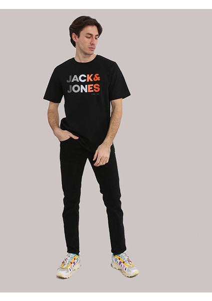 Jack & Jones Renk Geçişli Logo Baskılı Tişört- Forest