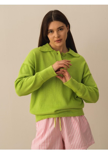 Pamuk Oversize Polo Kazak