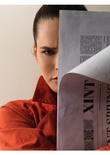 Pamuk Keten Karışımlı Oversize Trençkot