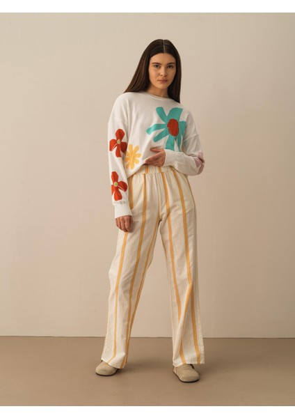 Pamuk Keten Karışımlı Regular Fit Pantolon