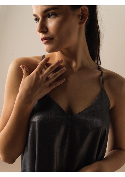 Regular Fit Askılı Elbise