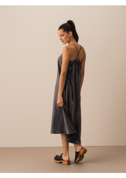 Regular Fit Askılı Elbise