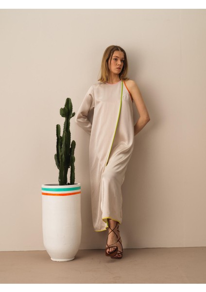 Regular Fit Saten Elbise
