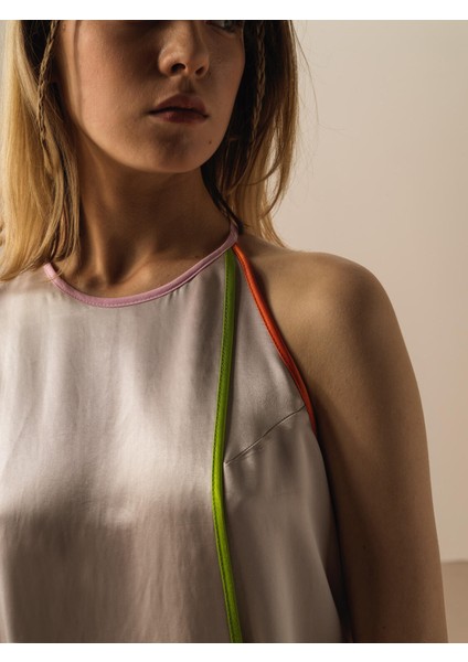 Regular Fit Saten Elbise