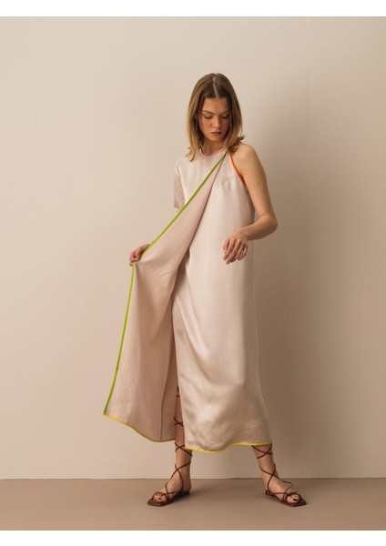 Regular Fit Saten Elbise