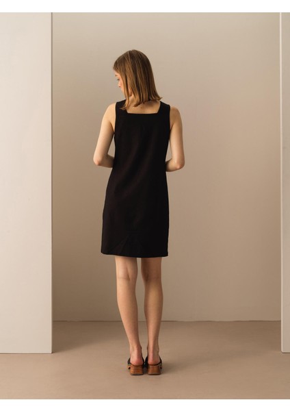 Pamuk Keten Karışımlı Regular Fit Elbise