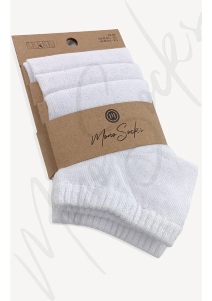 Mono Socks 3'lü Basic Düz Patik Çorap