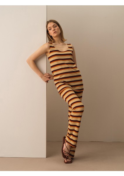 Regular Fit Çizgili Atlet