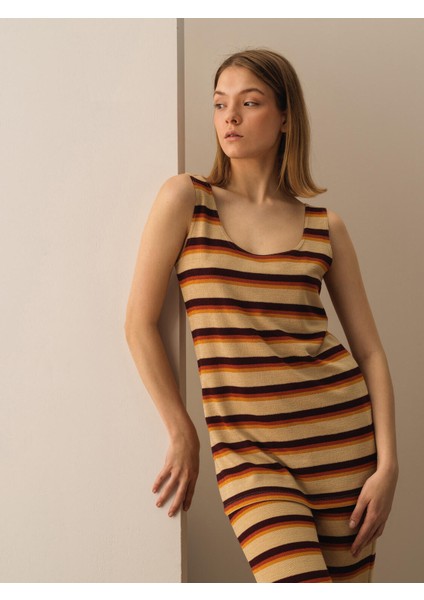 Regular Fit Çizgili Atlet