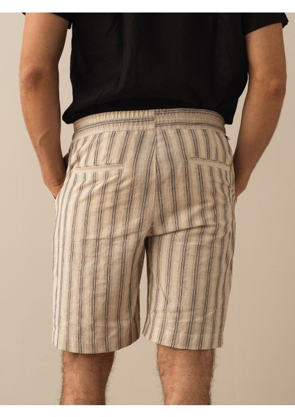 Pamuk Keten Karışımlı Regular Fit Şort