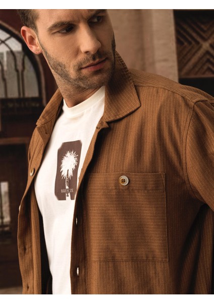 Pamuk Keten Karışımlı Regular Fit Ceket