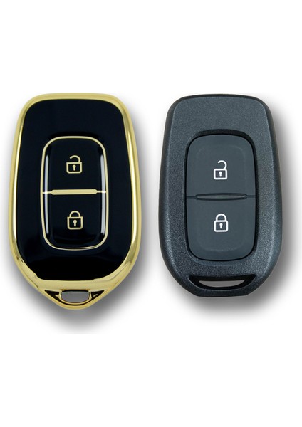 Renault Symbol 12-18 Dacia Sandero 2 Btn Siyah Oto Anahtar Kumanda Kabı Kılıfı Oto Anahtarlık modelleri