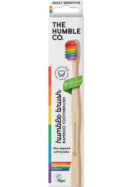 The Humble Co. Bambu Diş Fırçası Yetişkin Sensitive Ultra Yumuşak Gökkuşağı Renkli