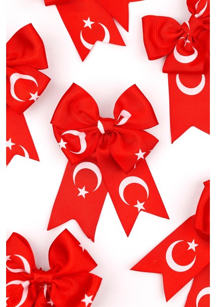 Kırmızı Ay Yıldızlı Kız Çocuk Klips Toka