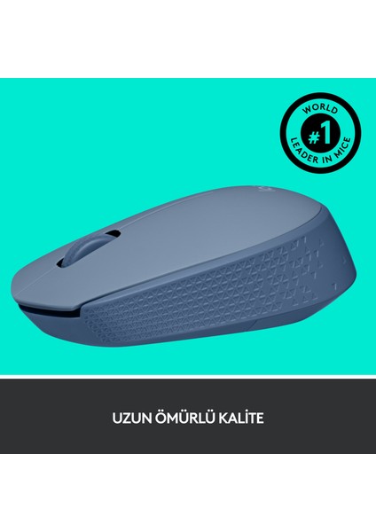 M171 USB Alıcılı Kablosuz Kompakt Mouse - Açık Mavi